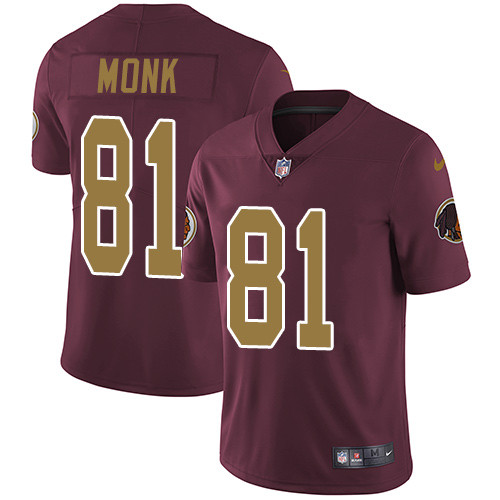 Redskins 81 Art Monk Burgundy Alternate Vapor Untouchable Player Limited Jersey