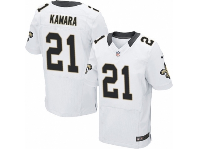 Saints 21 Alvin Kamara White Men Stitched NFL Elite Jersey