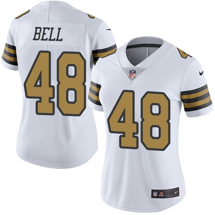 Saints 48 Vonn Bell White Women Color Rush Limited Jersey