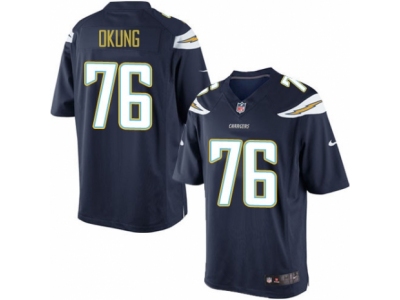 San Diego Chargers 76 Russell Okung Limited Navy Blue Team Color NFL Jersey