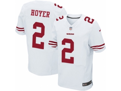 San Francisco 49ers 2 Brian Hoyer Elite White NFL Jersey