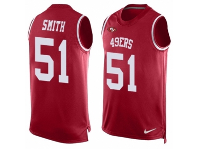 San Francisco 49ers 51 Malcolm Smith Limited Red Player Name Number Tank Top NFL Jersey