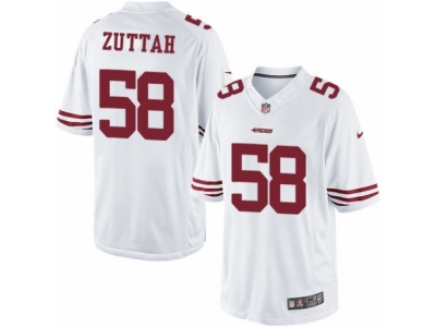 San Francisco 49ers 58 Jeremy Zuttah Limited White NFL Jersey