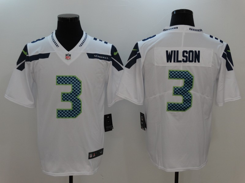  Seahawks 3 Russell Wilson White Vapor Untouchable Player Limited Jersey