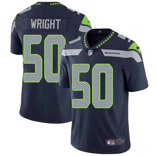 Seahawks 50 K.J. Wright Navy Vapor Untouchable Limited Jersey