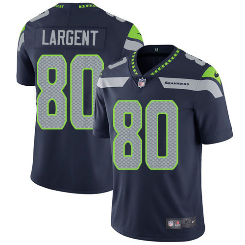 Seahawks 80 Steve Largent Navy Vapor Untouchable Player Limited Jersey