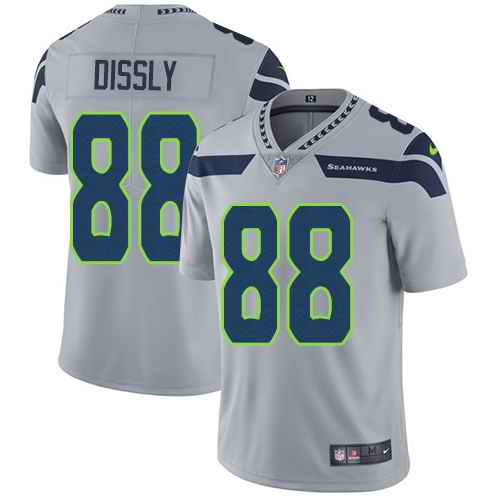 Seahawks 88 Will Dissly Grey Vapor Untouchable Limited Jersey