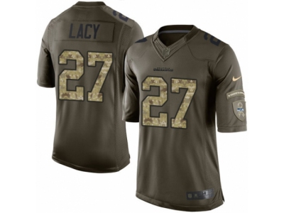 Seattle Seahawks 27 Eddie Lacy Limited Green Salute to Service NFL Jersey