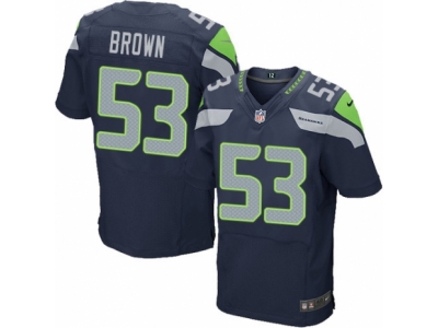 Seattle Seahawks 53 Arthur Brown Elite Steel Blue Team Color NFL Jersey