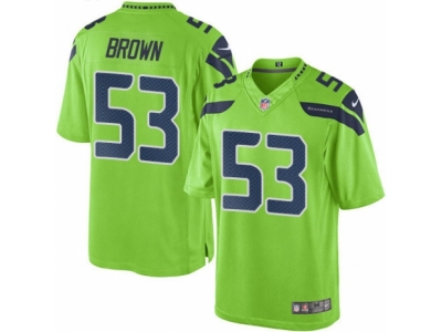 Seattle Seahawks 53 Arthur Brown Limited Green Rush NFL Jersey