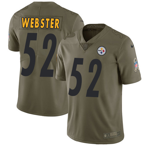 Steelers 52 Mike Websteri Olive Salute To Service Limited Jersey
