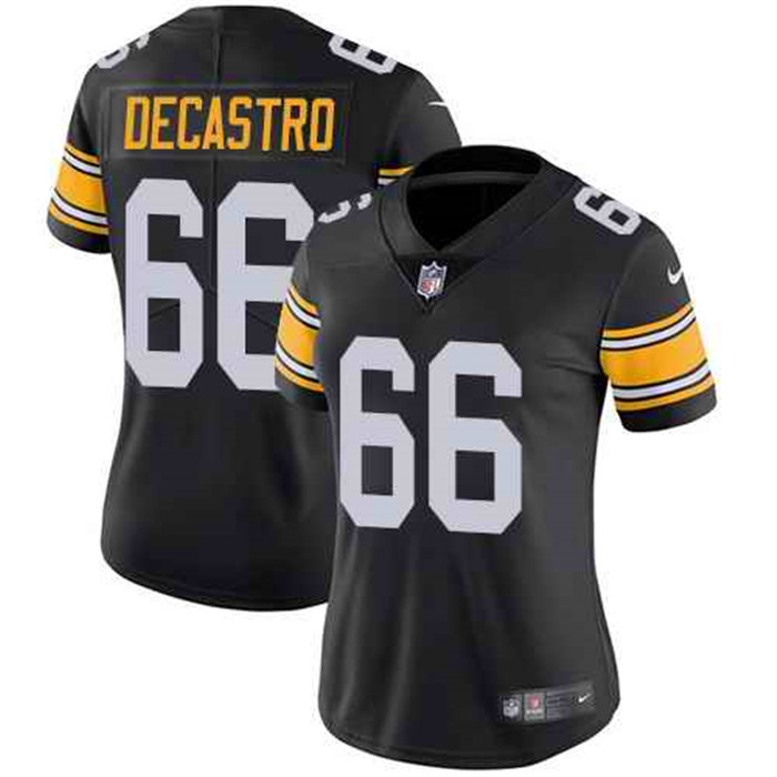 Steelers 66 David DeCastro Black Alternate Women Vapor Untouchable Limited Jersey