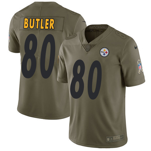 Steelers 80 Jack Butleri Olive Salute To Service Limited Jersey