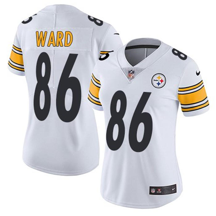 Steelers 86 Hines Ward White Women Vapor Untouchable Limited Jersey