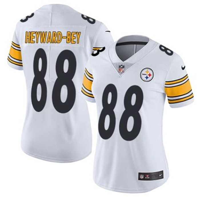 Steelers 88 Darrius Heyward Bey White Women Vapor Untouchable Limited Jersey