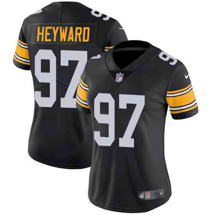 Steelers 97 Cameron Heyward Black Alternate Women Vapor Untouchable Limited Jersey
