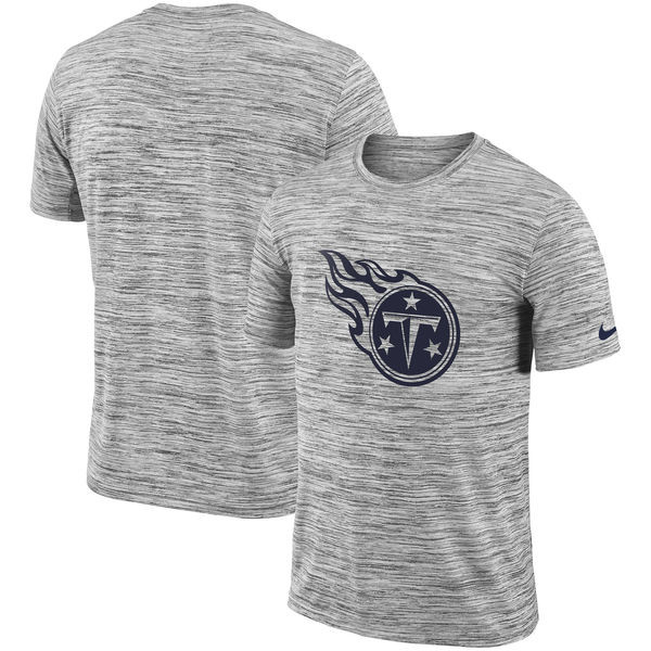 Tennessee Titans Heathered Black Sideline Legend Velocity Travel Performance T Shirt