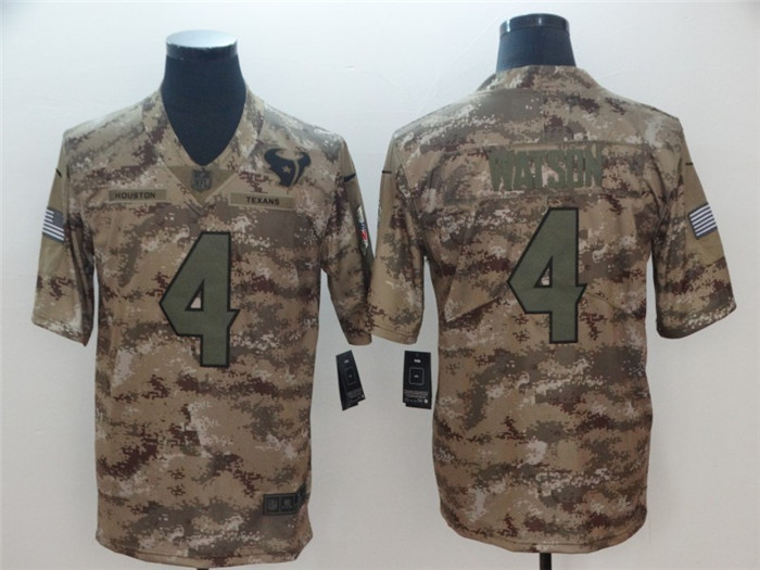 Texans 4 Deshaun Watson Camo Salute To Service Limited Jersey