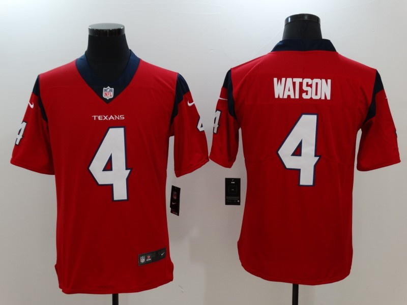 Texans 4 Deshaun Watson Red Vapor Untouchable Player Limited Jersey