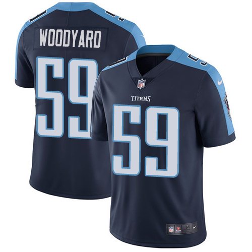 Titans 59 Wesley Woodyard Navy Vapor Untouchable Limited Jersey