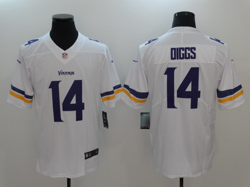 Vikings 14 Stefon Diggs White Vapor Untouchable Player Limited Jersey