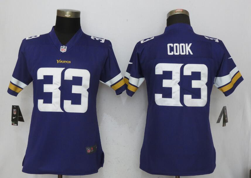 Vikings 33 Dalvin Cook Purple Women Vapor Untouchable Player Limited Jersey