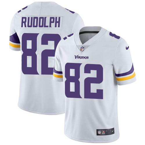 Vikings 82 Kyle Rudolph White Vapor Untouchable Player Limited Jersey