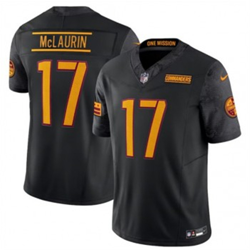 Nike Washington Commanders 17 Terry McLaurin Black 2024 F.U.S.E. Vapor Limited Jersey