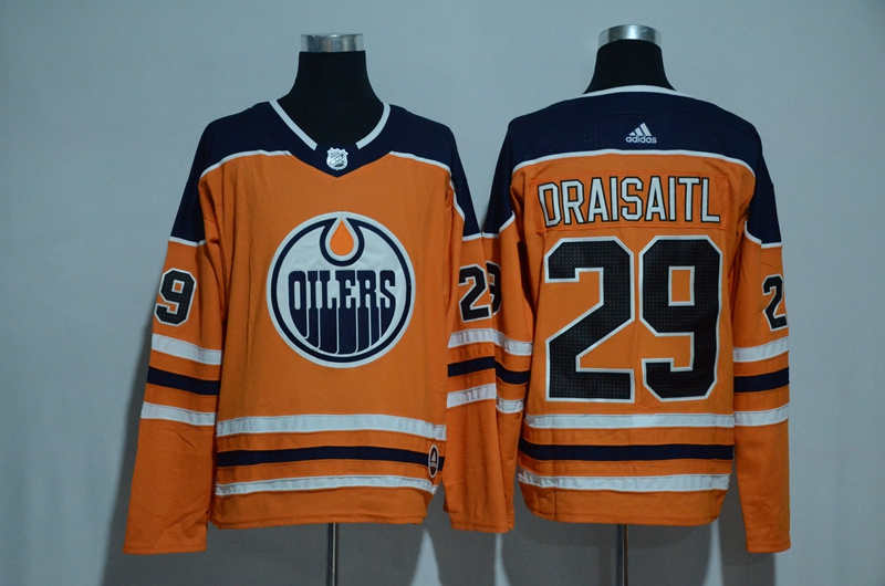 Oilers 29 Leon Draisaitl Orange Jersey