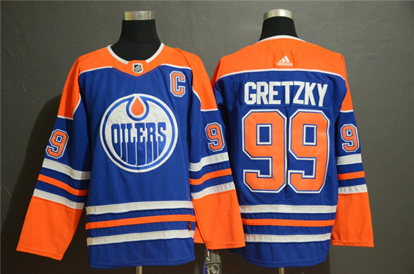 Oilers 99 Wayne Gretzky Royal Jersey