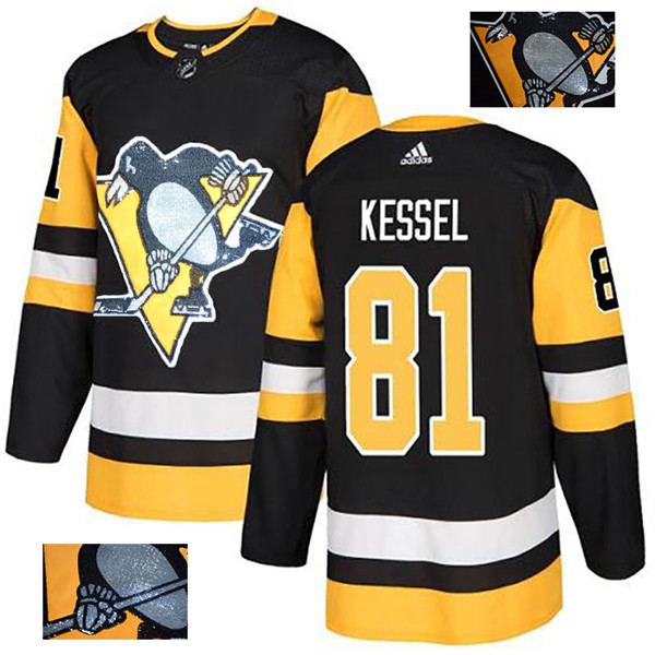 Penguins 81 Phil Kessel Black Glittery Edition Jersey