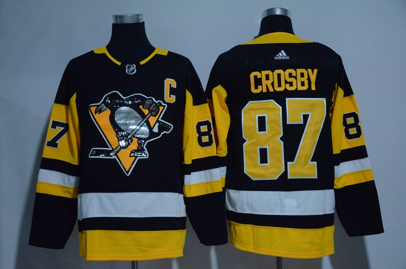 Penguins 87 Sidney Crosby Black Glittery Edition Jersey