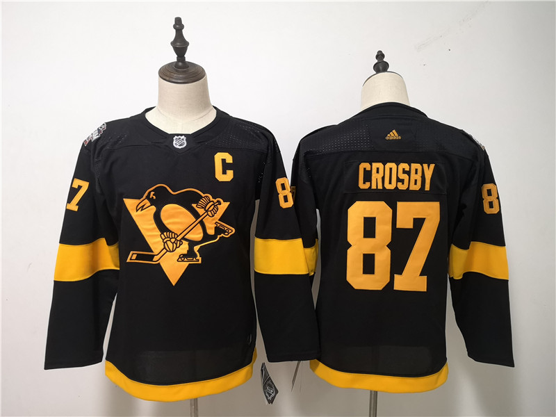 Penguins 87 Sidney Crosby Black Youth 2019 NHL Stadium Series Jersey