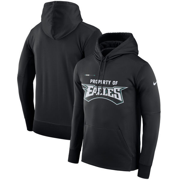 Philadelphia Eagles Property Of Performance Pullover Hoodie Black