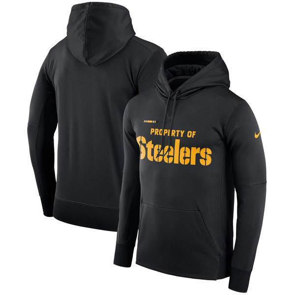 Pittsburgh Steelers Property Of Performance Pullover Hoodie Black