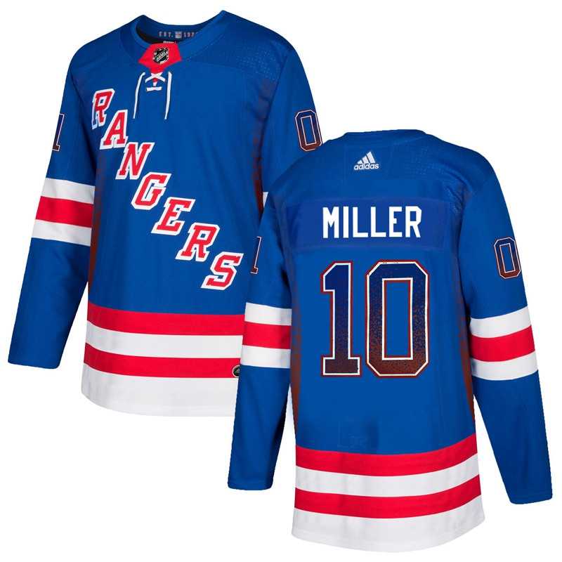 Rangers 10 J.T. Miller Blue Drift Fashion Jersey