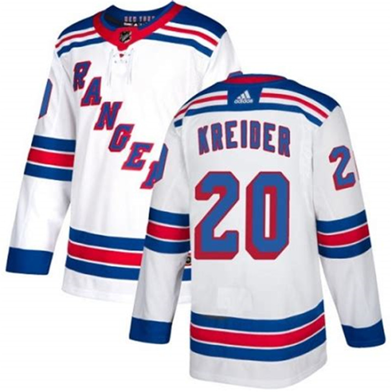 Rangers 20 Chris Kreider White Jersey