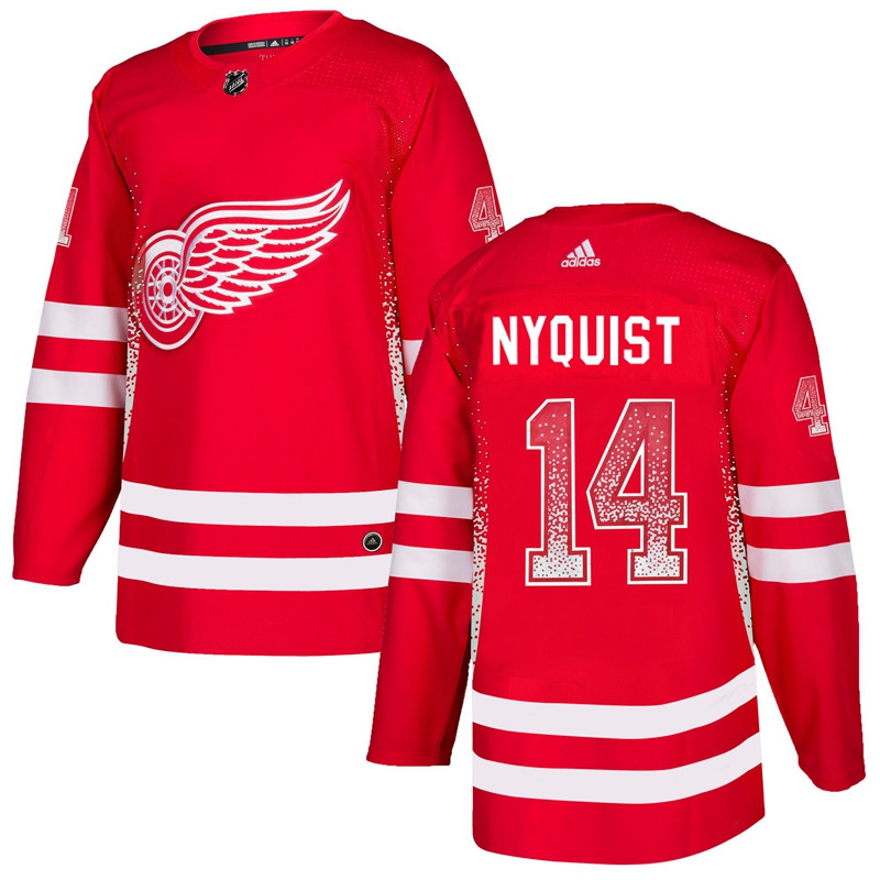Red Wings 14 Gustav Nyquist Red Drift Fashion Jersey