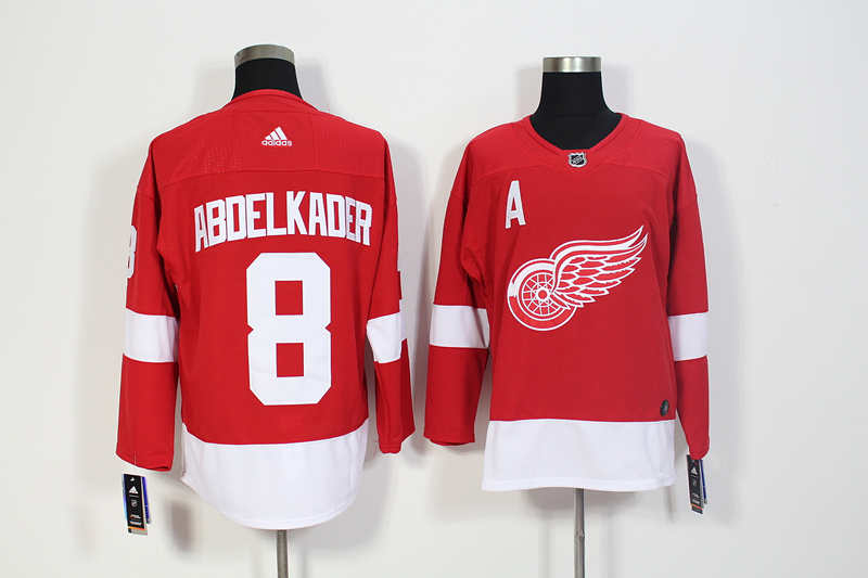 Red Wings 8 Justin Abdelkader Red Jersey