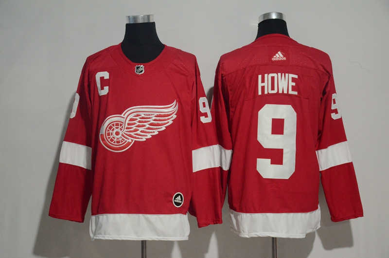Red Wings 9 Gordie Howe Red  Jersey