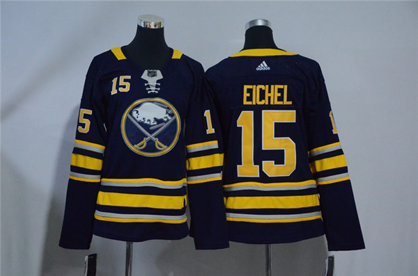 Sabres 15 Jack Eichel Navy Women Jersey