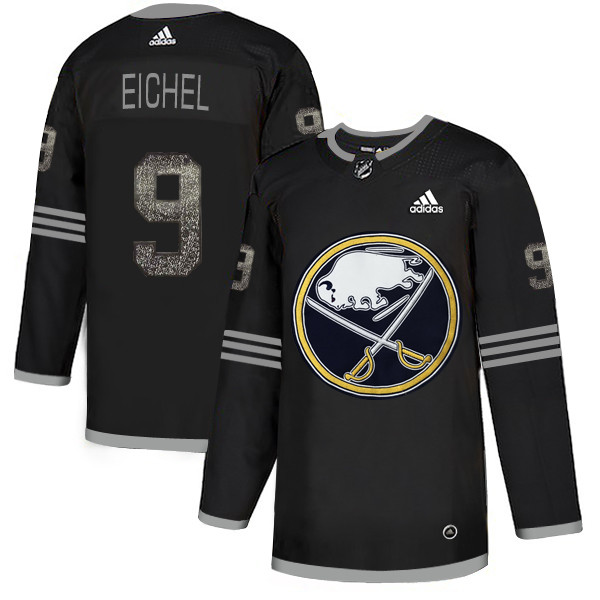 Sabres 9 Jack Eichel Black Shadow Jersey