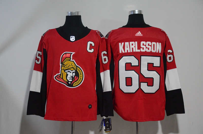 Senators 65 Erik Karlsson Red Jersey