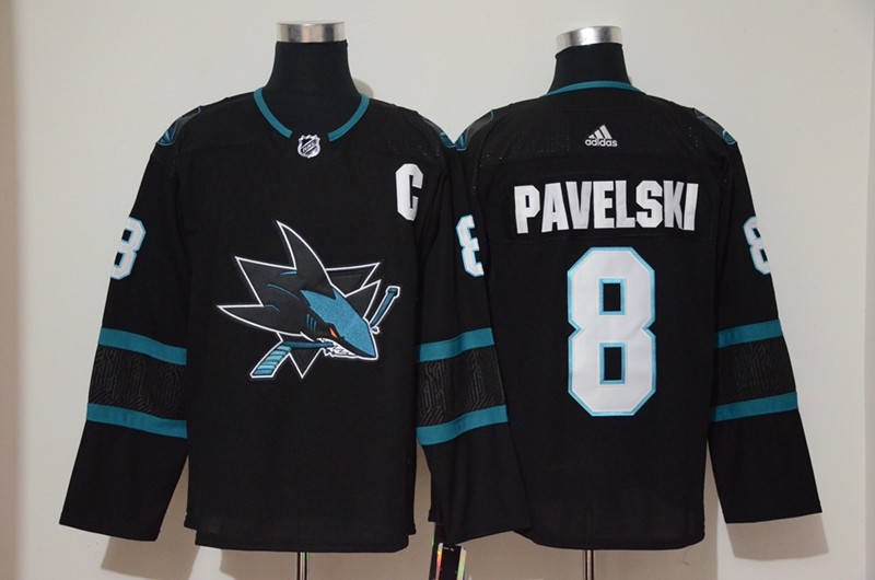 Sharks 8 John Pavelski Black Jersey
