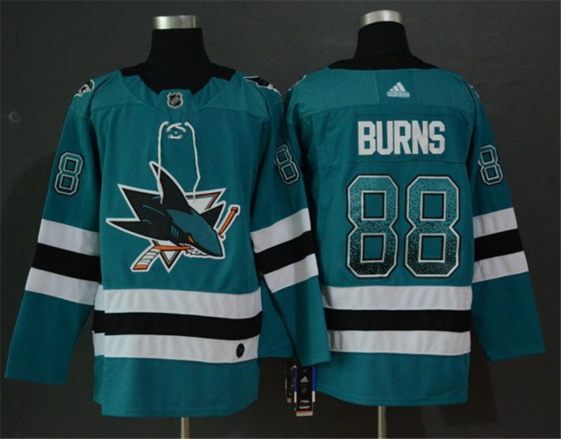 Sharks 88 Brent Burns Teal Drift Fashion Jersey