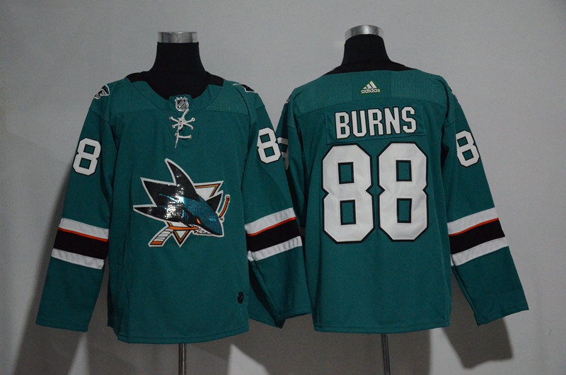 Sharks 88 Brent Burns Teal Glittery Edition Jersey