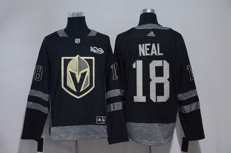 Vegas Golden Knights 18 James Neal Black 100th Anniversary Jersey