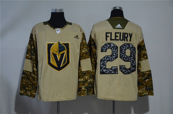 Vegas Golden Knights 29 Marc Andre Fleury Camo 2017 Veterans Day Jersey
