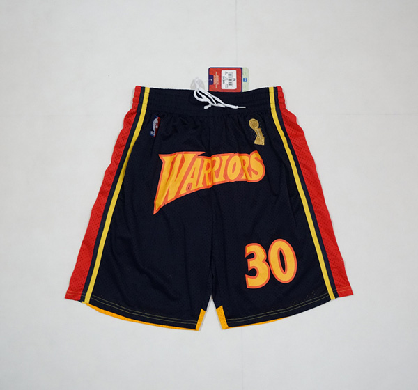 Warriors #30 Stephen Curry Blue 2018 NBA Champions Swingman Shorts