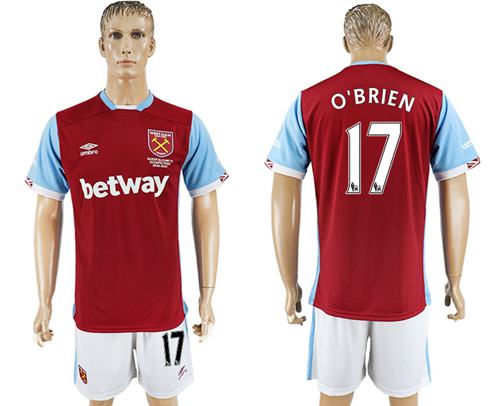West Ham United 17 O Brien Home Soccer Club Jersey